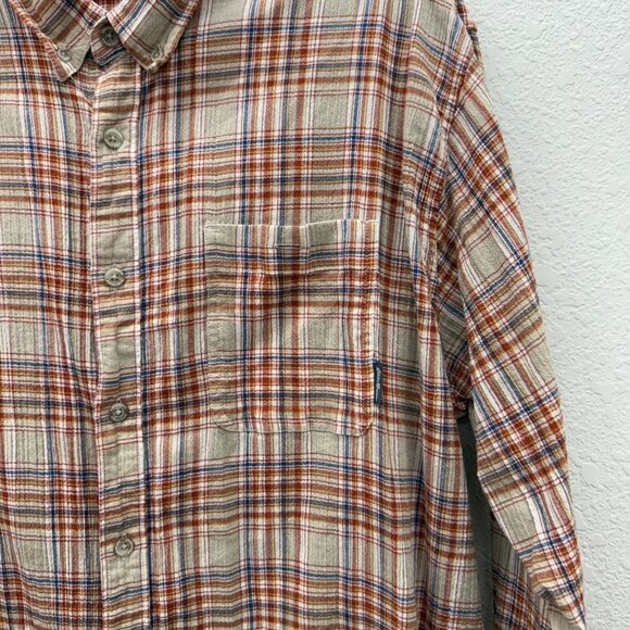 Eddie Bauer Classic Fit Gauze Cotton Plaid Long Sleeve Button Up Shirt Mens T3XL - Picture 3 of 7